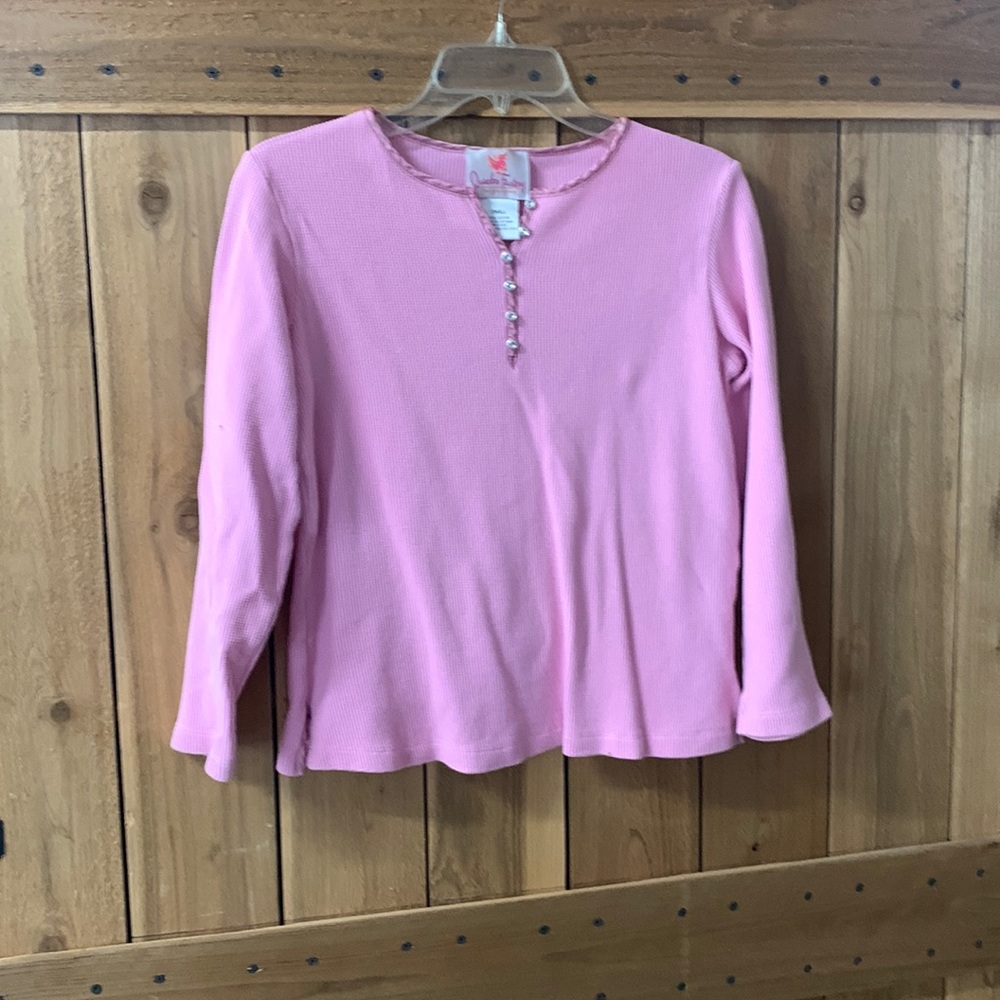 Woman’s Light Pink Top By Quacker Factory Size Small